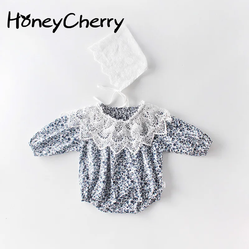 Girls Bodysuit Crawling Clothes For Newborns With Small Fragments Can Take Off Bud Collar, Butt Shirt And Three-piece Clothes