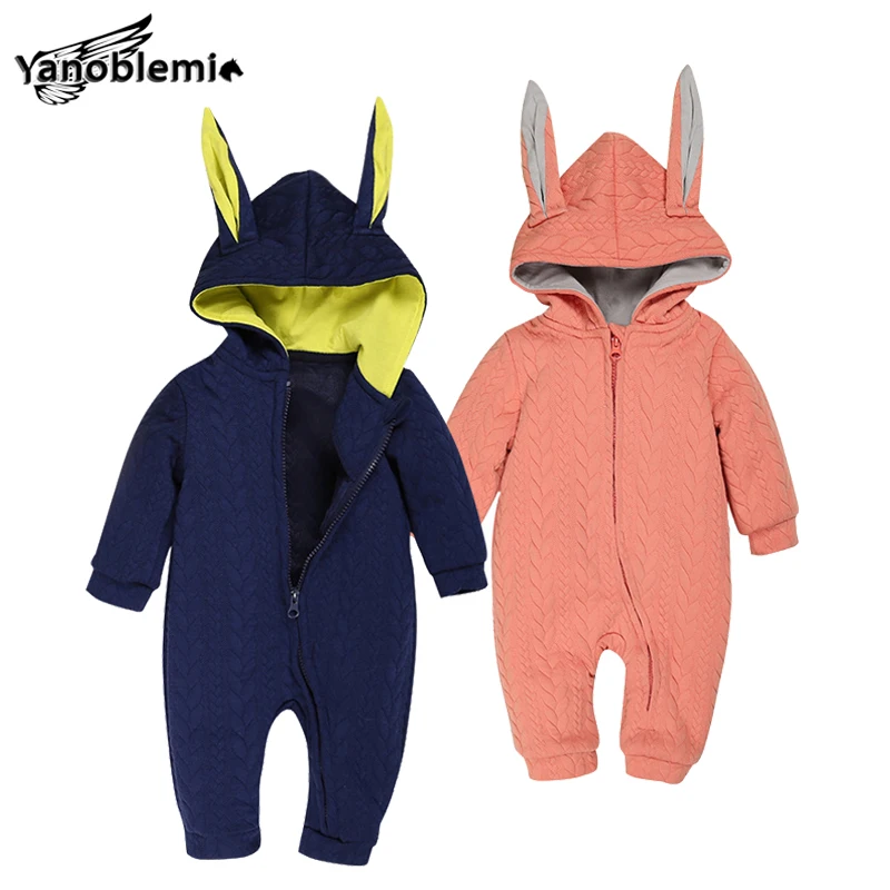 Комбинезон-Кролик для маленьких мальчиков и девочек хлопковая одежда комбинезон