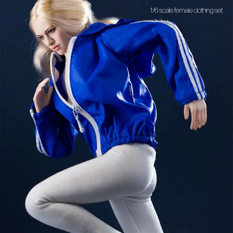 Estartek 1/6 синяя спортивная куртка белые джинсы набор для 12 дюймов экшн фигурки