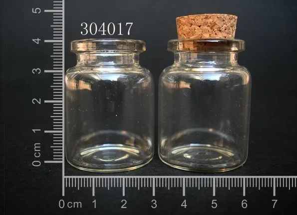 

10 pcs 15ml 30x40mm Small Clear Glass Bottle Vial Pendant With Cork and Hook For Wedding Holiday Decoration Christmas Gifts