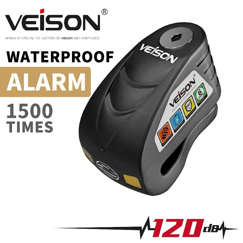 Водо и Противоугонная сигнализация VEISON для мотоцикла 120 дБ с дисковым