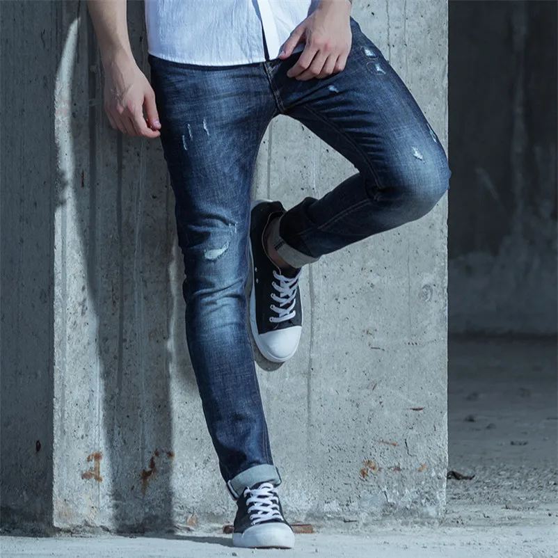 Floersa бренд Для мужчин Джинсы для женщин Повседневное прямые Slim Fit синие джинсы