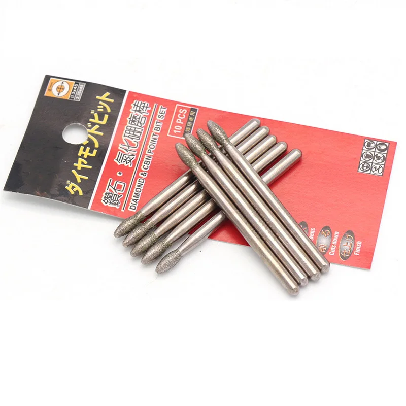 10pcs 3m 4mm Grinding Head Emery Boron Nitride Rod 3.0mm | Инструменты