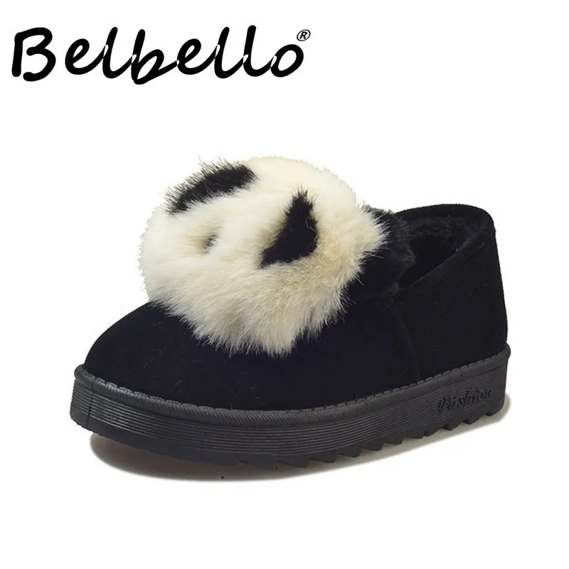 Belbello/зимние сапоги в китайском стиле с пандой удобные ботинки ворсом 2019|Зимние