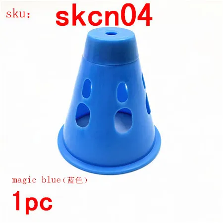 1pc blue 1 шт. светящиеся круглые отверстия анти-ветер слалом конусов маркер роликовые коньки маркировочные чашки Ветрозащитный скейт ворс чашки роликовые коньки тост - Цвет: 1pc blue