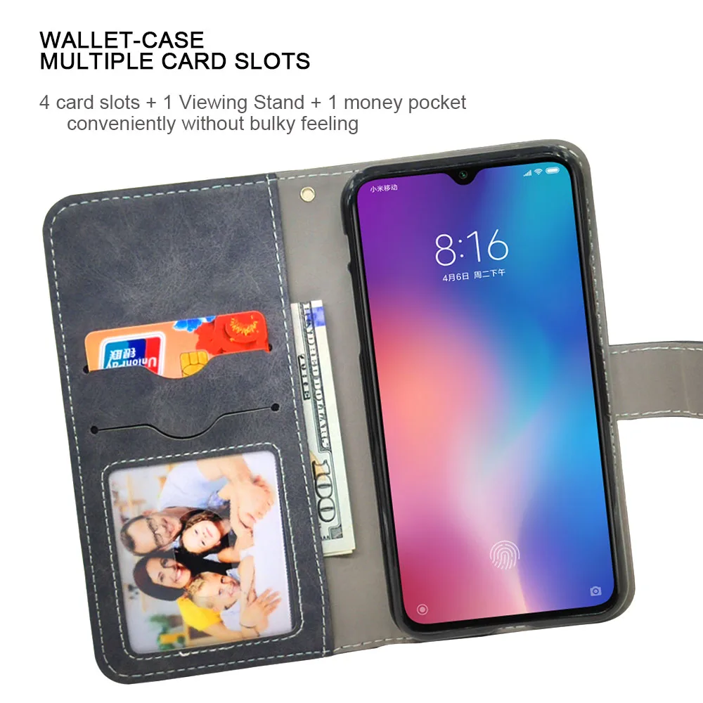 Роскошный Винтажный чехол для Xiaomi Mi 8 9 9T SE Pro Lite откидной кожаный силиконовый
