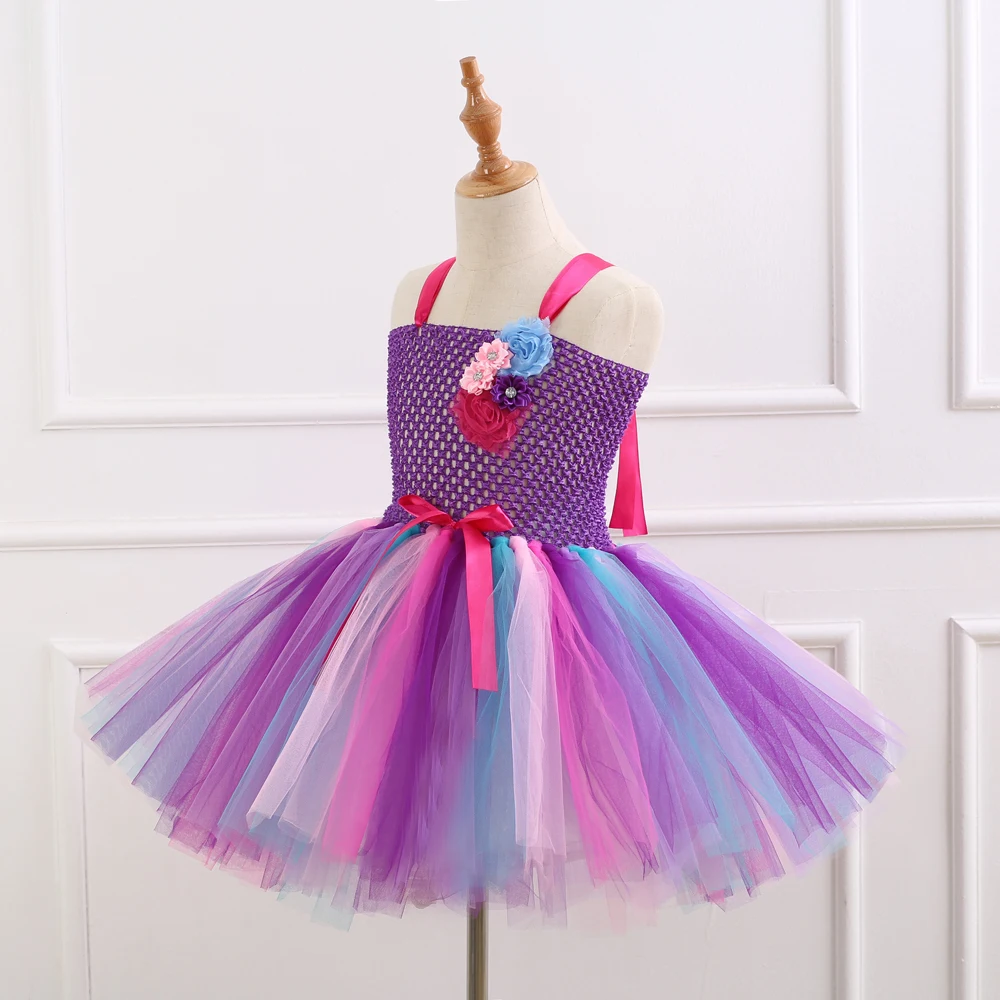 Girls Unicorn Tutu Dress Rainbow Princess Kids Party Dress+Headwear Christmas Halloween Cosplay Costume 2-12y clothing | Детская одежда