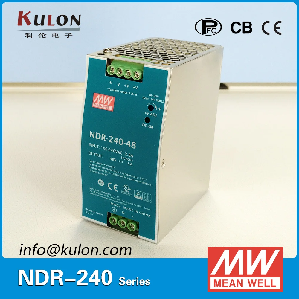 Натуральная бренд MEAN WELL представляет NDR 240 24 один Выход 240W 24V 10A Промышленные DIN