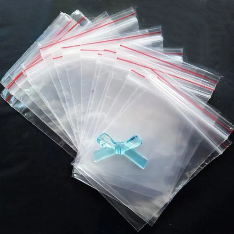 1000 шт./15см x 22см прозрачный многоразовый пакет с замком-молнией из пластиковой упаковки PE для самозапечатывания. Ювелирные упаковочные пакеты.