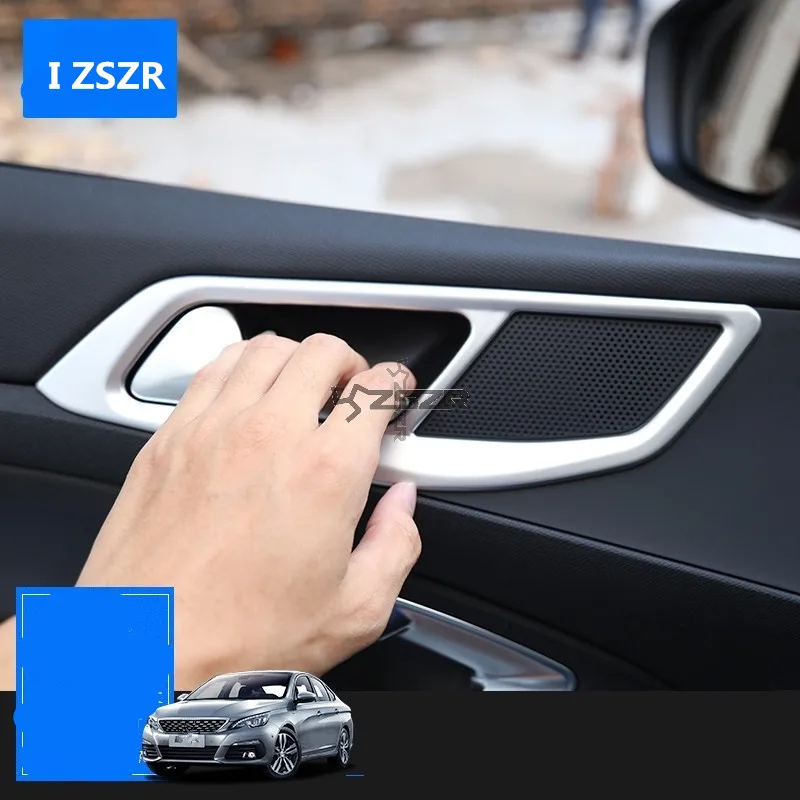 ABS внутренняя дверная рама чаши для Peugeot 308 Внутренние Декоративные молдинги