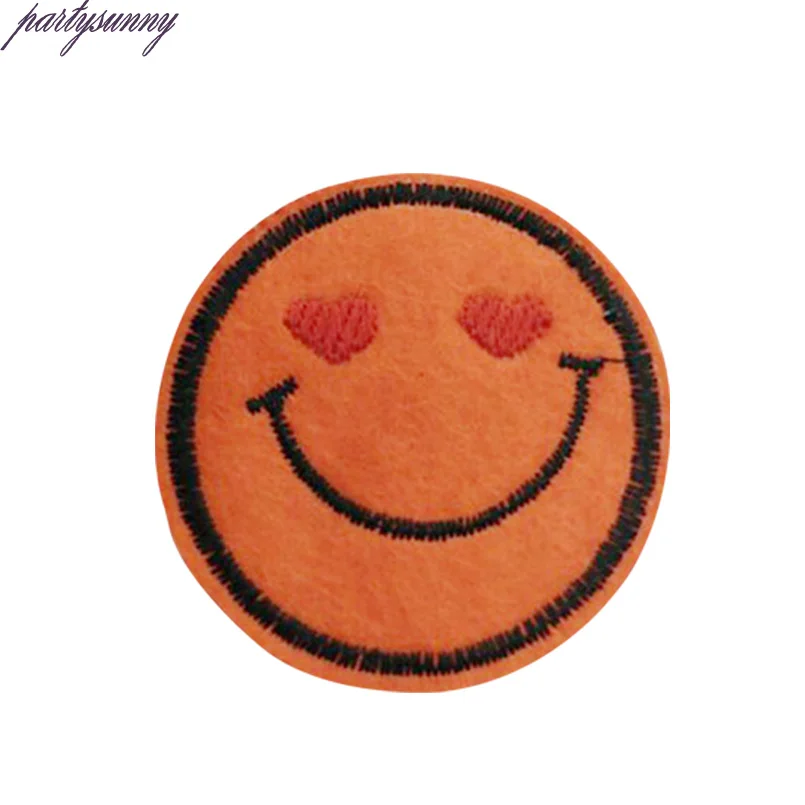 PF Большой Улыбающееся Лицо Железа На Патчи Вышитые Патч для Одежды Топы