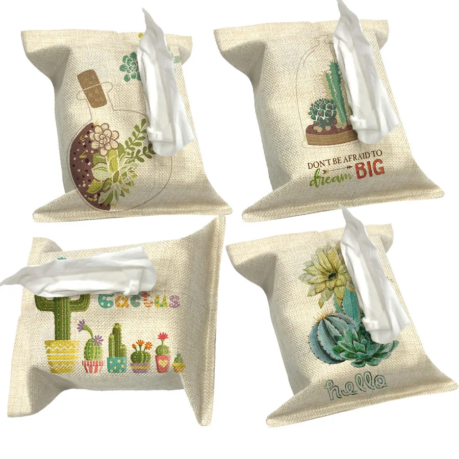 Тканевые коробки с украшением в виде сердца и тканевый льняной чехол для