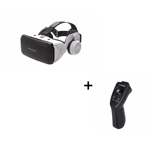 VR and Controller 2 UZQi Shinecon VR Виртуальная реальность оригинальные 3D очки VR коробка стерео очки картонная гарнитура шлем IOS Android смартфон VR - Цвет: VR and Controller 2