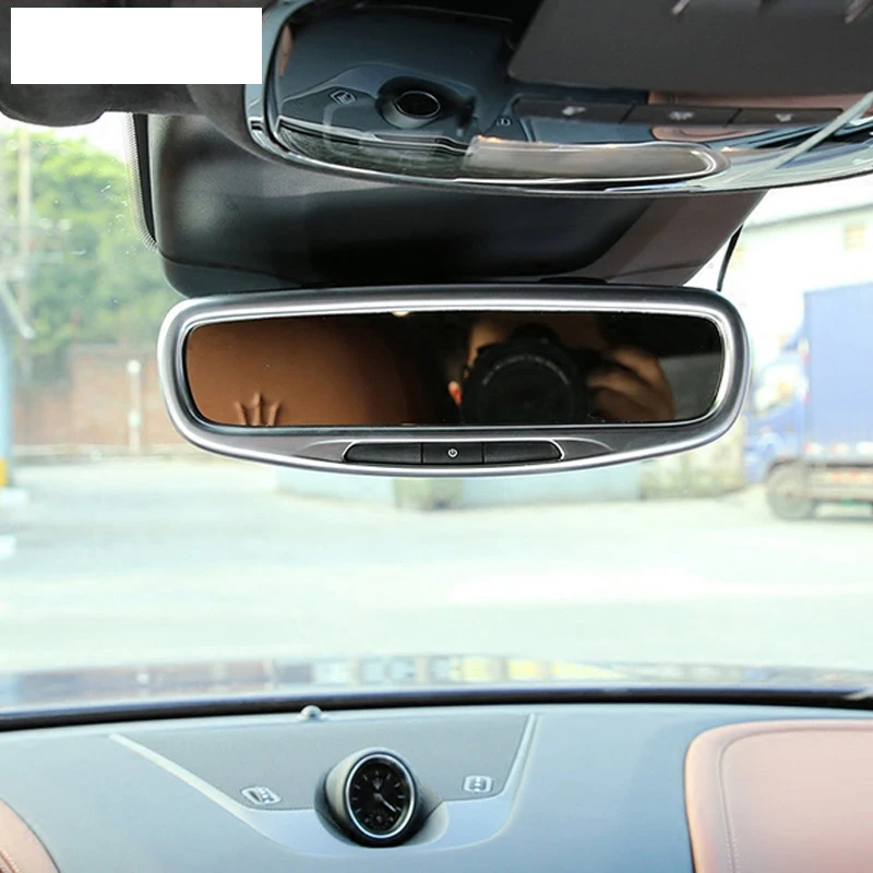 

For Maserati Levante 2016 For Ghibli For Quattroporte 2017 Car Styling Interior Rearview Mirror Cover Trim Accessories