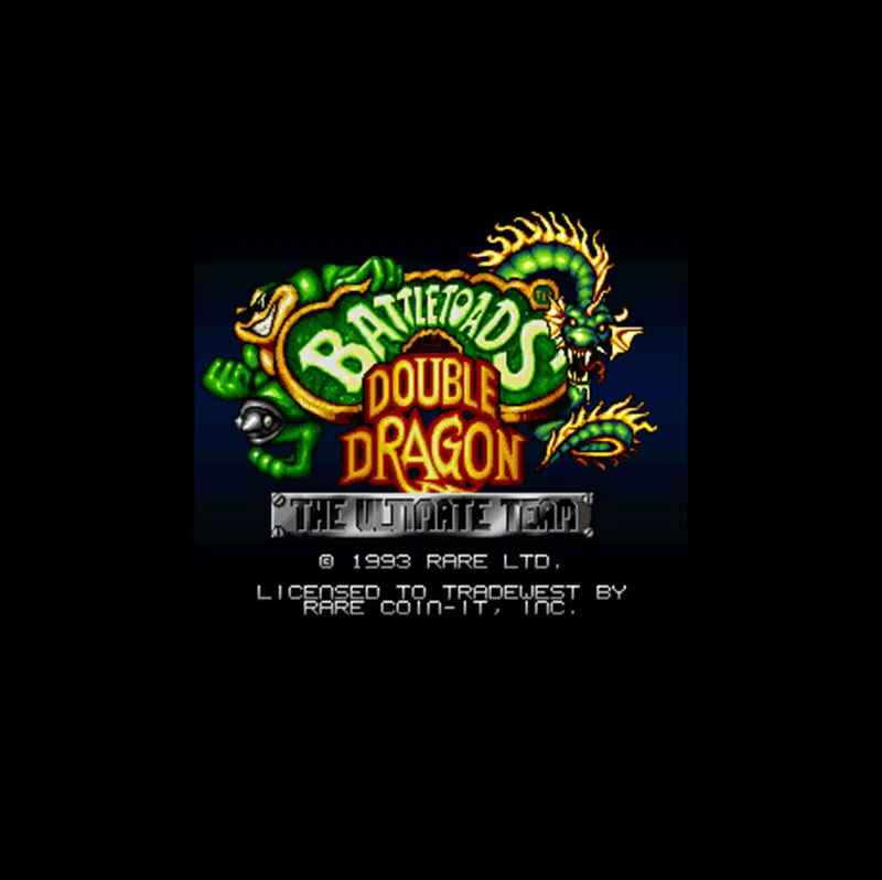 Battletoads и Double Dragon-конечная команда 16 бит большой серый карточная игра для США NTSC