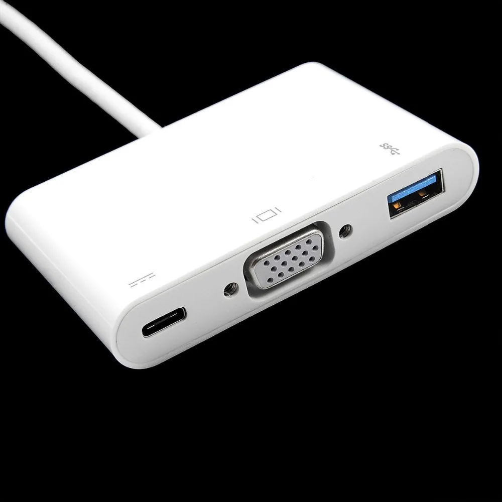 USB C 3 1 Type для VGA проектора и USB3.0 OTG Женский в зарядное устройство адаптер iMac MacBook Pro|to