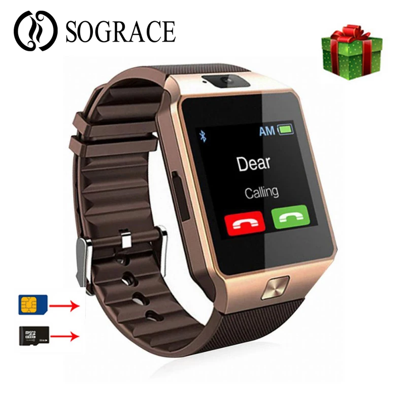 Оригинальный Смарт часы с Bluetooth умные DZ09 Smartwatch для мобильного телефона 2G GSM SIM TF