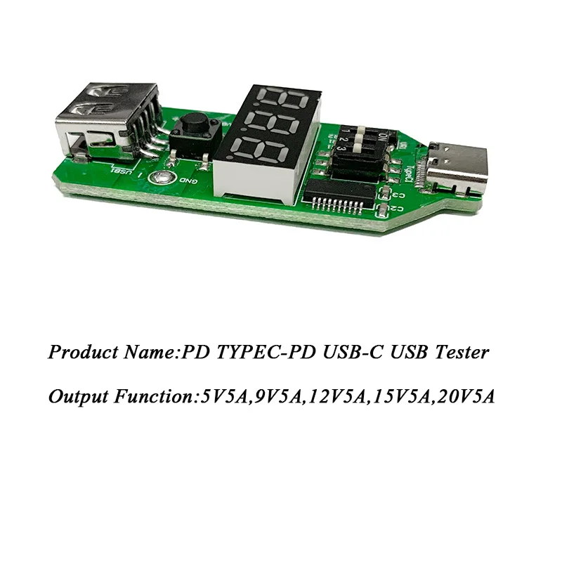 Asona USB тестер Type c C PD зарядное устройство напряжение выходное уровень 5V5A 9V5A 12V5A 15V5A