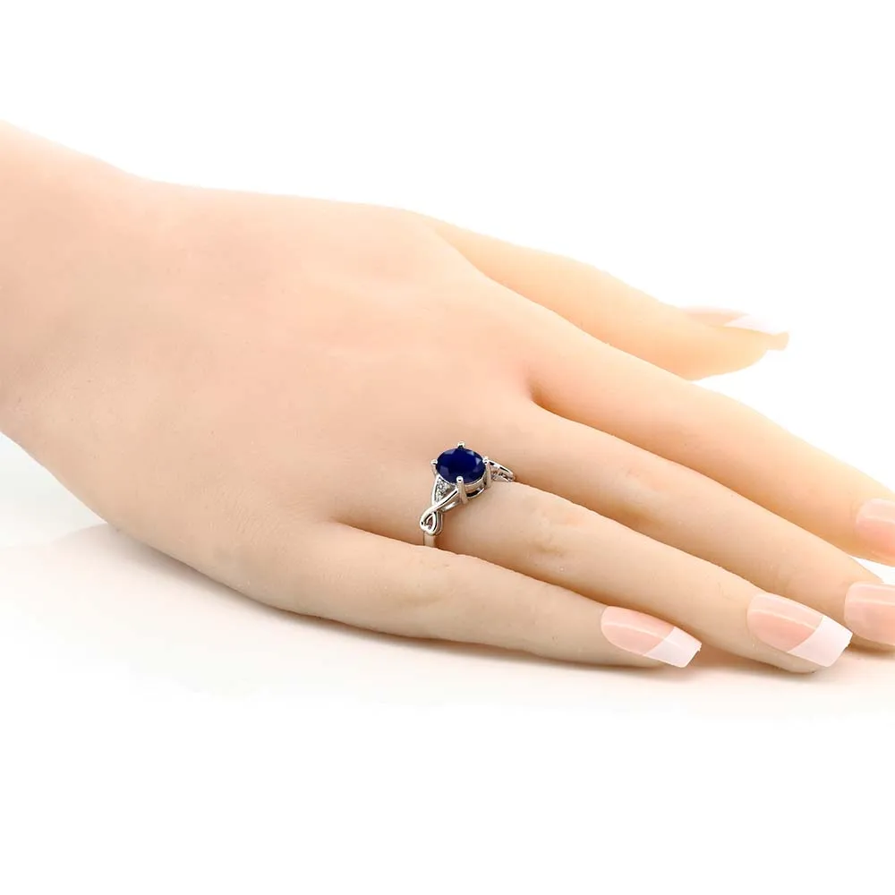GemStoneKing 2 56 Ct Овальный натуральный голубой сапфир белые обручальные кольца с