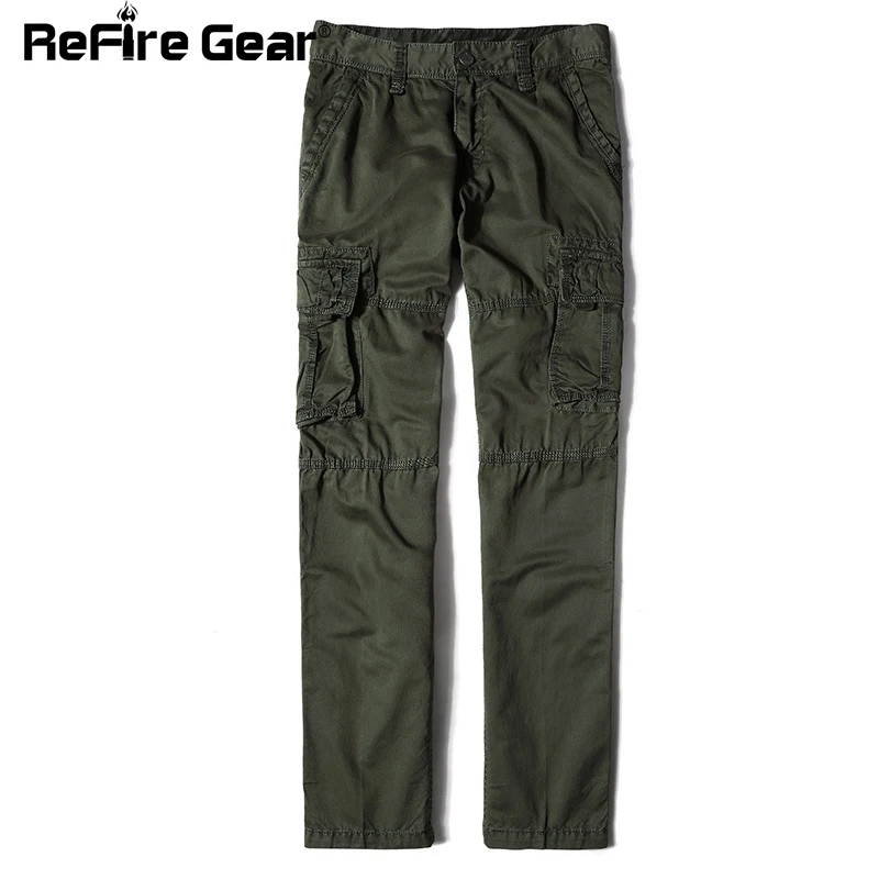 Refire gear весна осень военные брюки карго мужские размера плюс быстросохнущие карманы хлопок тактические брюки длинные брюки повседневные брюки