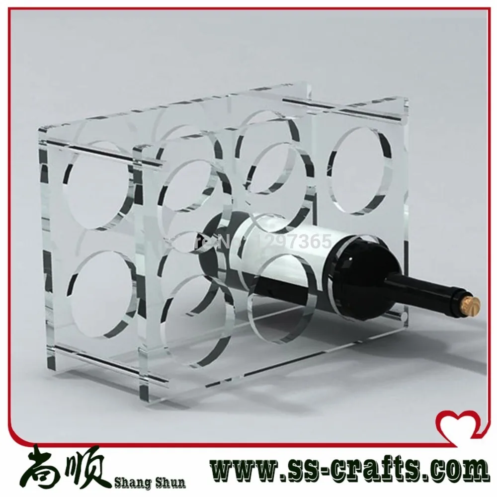 

Creative 6 Bottle Acrylic wine rack wine cooler acrylic Decoration minimalist fashion Wine holder