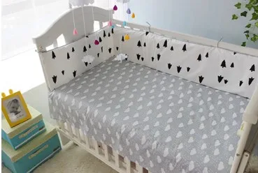 6/7pcs Cotton Crib Bedding Set Cot Baby Nursery Sets Newborn Bumpers tour de lit bébé 120*60/120*70cm | Мать и ребенок