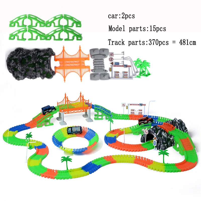 Железная дорога волшебное чудо магические гоночные треки светящиеся гибкие