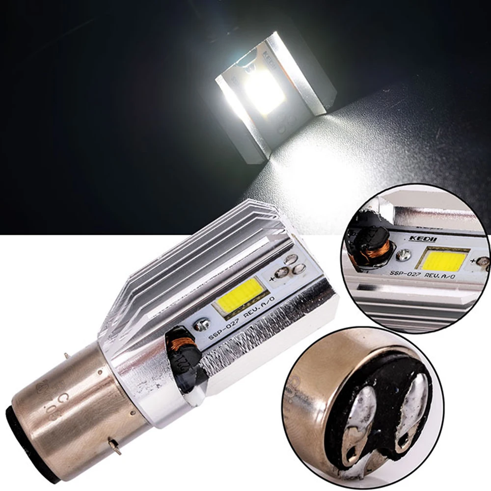 

H6 BA20D DC 8V-80V 8W 6500K COB LED Motorcycle Hi/Lo Beam Headlight Bulb for Motorcycle Bike Moped Scooter ATV accessries