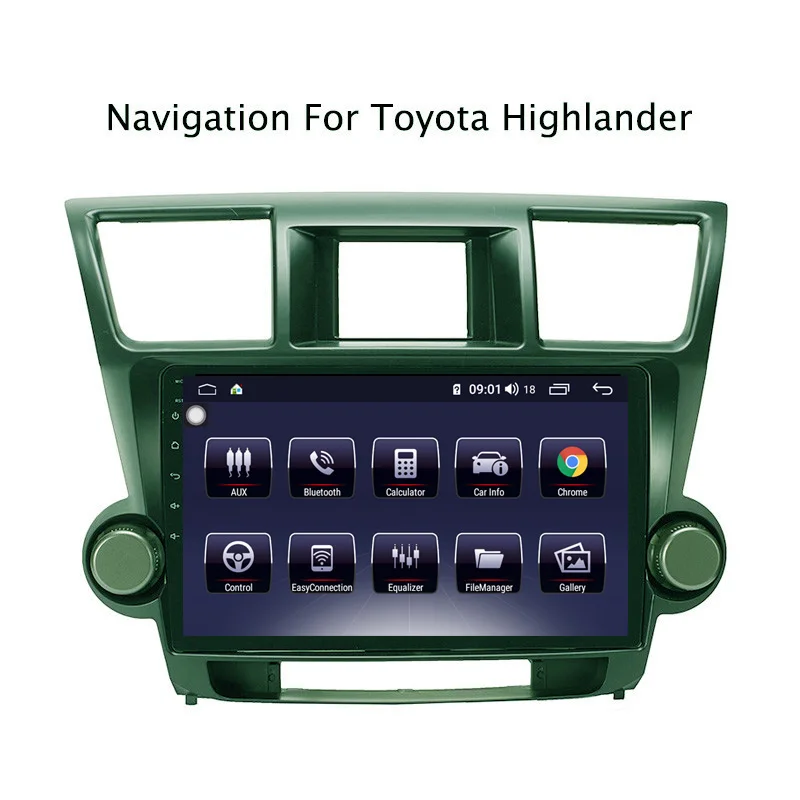 9&quot Android 9.0 8 core 4G RAM 64G ROM GPS Navigation Car Radio For Toyota Highlander 2009-2014 with Carplay/4G LTE | Автомобили и