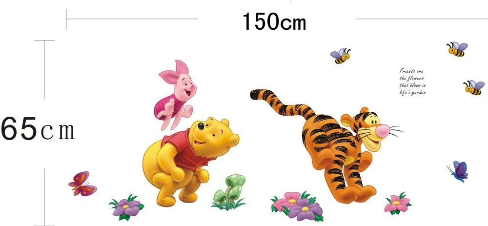3D наклейки на стену для детской комнаты с изображением медведя из мультфильма Винни-Пуха, настенные наклейки для детской комнаты, вечерние наклейки для детской комнаты, подарки, плакат