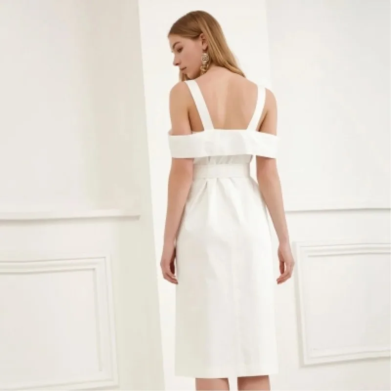 Новинка 2017 модное летнее платье простое британское однотонное двубортное с