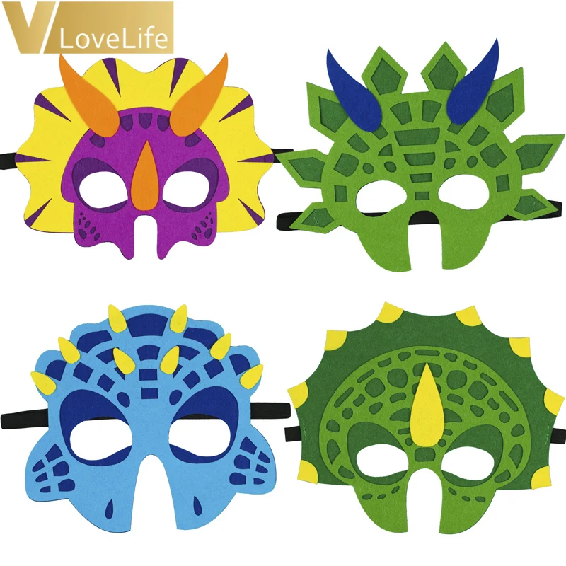 Фетровая маска для лица в виде динозавра 1 шт. товары тематической вечеринки