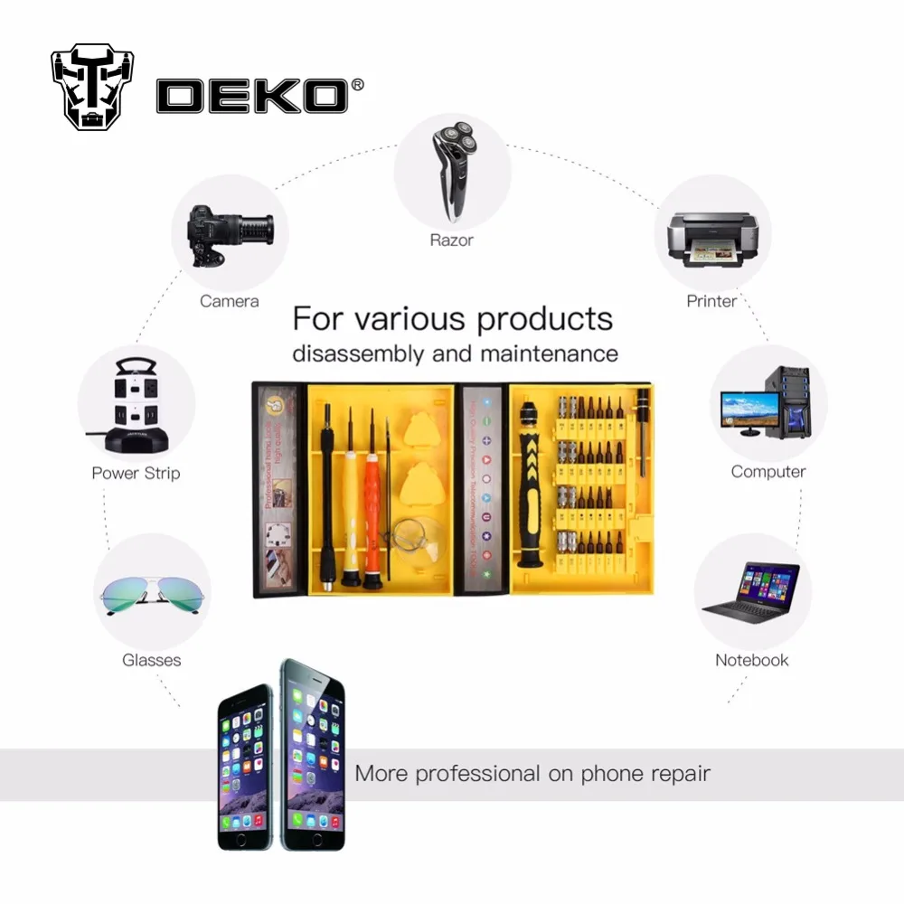 Набор инструментов для ремонта DEKOPRO 38 в 1 набор мобильных телефонов iPhone|set tool kit|tool