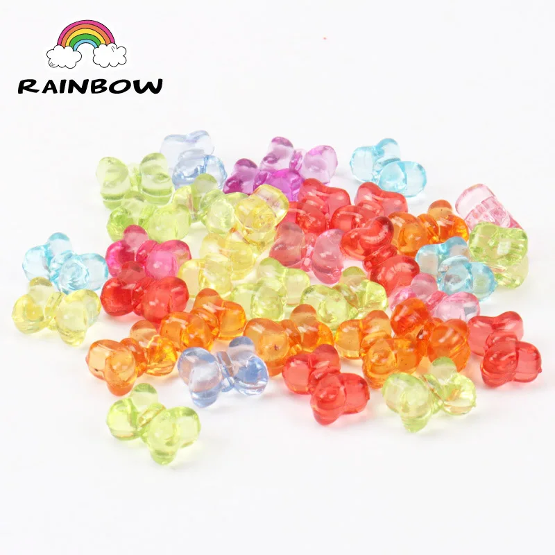 Mixed Cartoon Cute Bowknot Acrylic Charms Beads For Decoration Handmade Jewelry Accessory DIY 12x15mm 50PCs | Украшения и