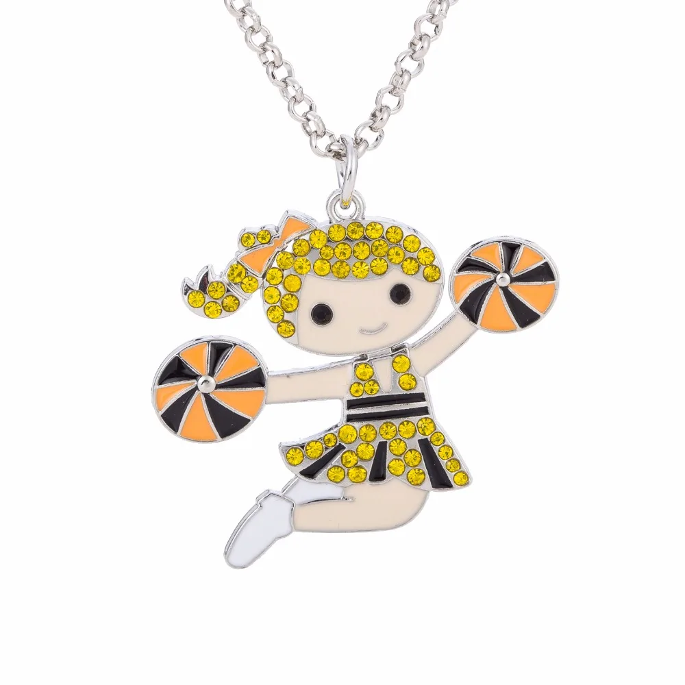 Teamer модное ювелирное изделие хрустальные ожерелья веселая девочка кулон