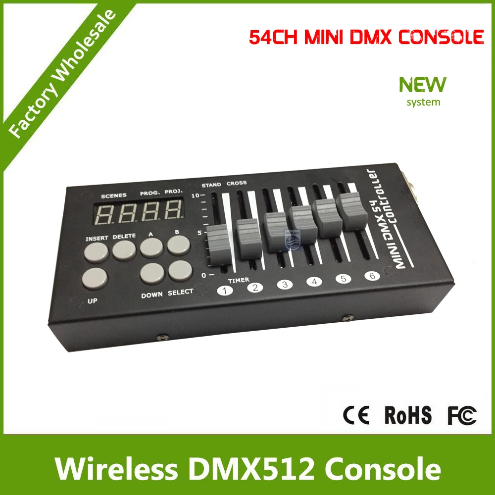 DJ disco Home KTV MINI DMX controlre с 9 программами 6 фейдеров на страниц Stage lighting console|power supply for