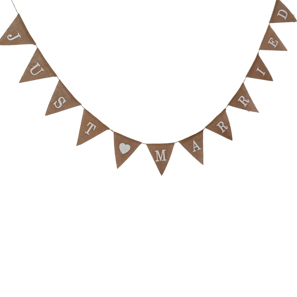 3 м подвесная льняная джутовая веревка баннеры из мешковины для свадьбы юбилея