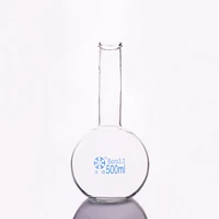 boiling flask flat bottom long narrow neckcapacity 500mlthe o d of the neck is about 33mmlong neck flask with normal mouth