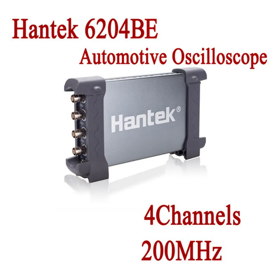 Hantek автомобильный осциллограф 6204BE 4 канала 200 МГц Портативный Осциллограф USB
