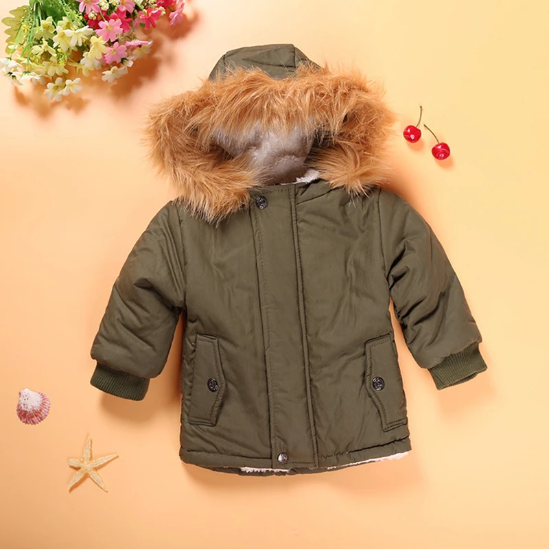 Kids warm Winter Coats Baby Boys Outerwear Parka Jacket Boy cotton Down Parkas 6M 12M 2 3 4 5 years |