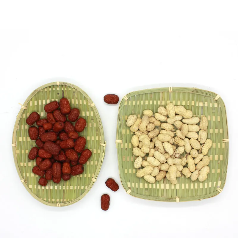 Бамбуковая тарелка для фруктов ручной работы поднос хранения ручная работа