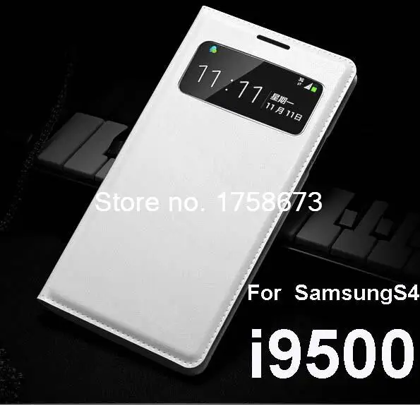 Кожаный чехол с откидной крышкой для Samsung Galaxy S4 SIV i9500 Функцией ожидания цвет