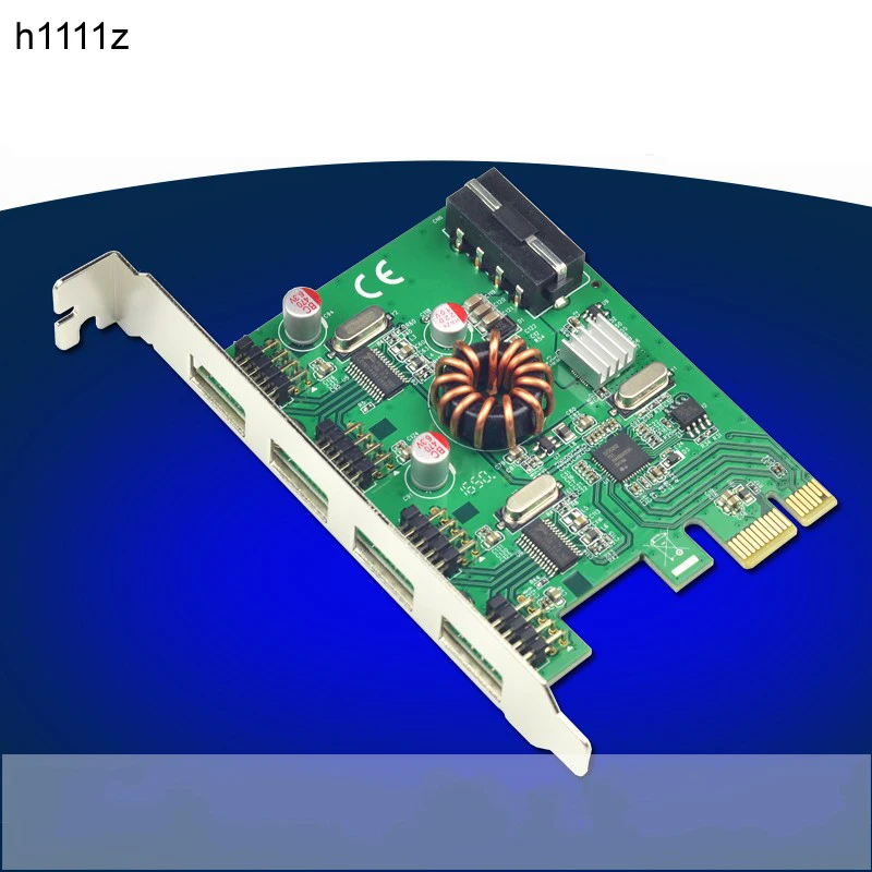 USB 2 0 PCI E внешняя карта расширения 4x 9 контактный разъем (можно конвертировать 8
