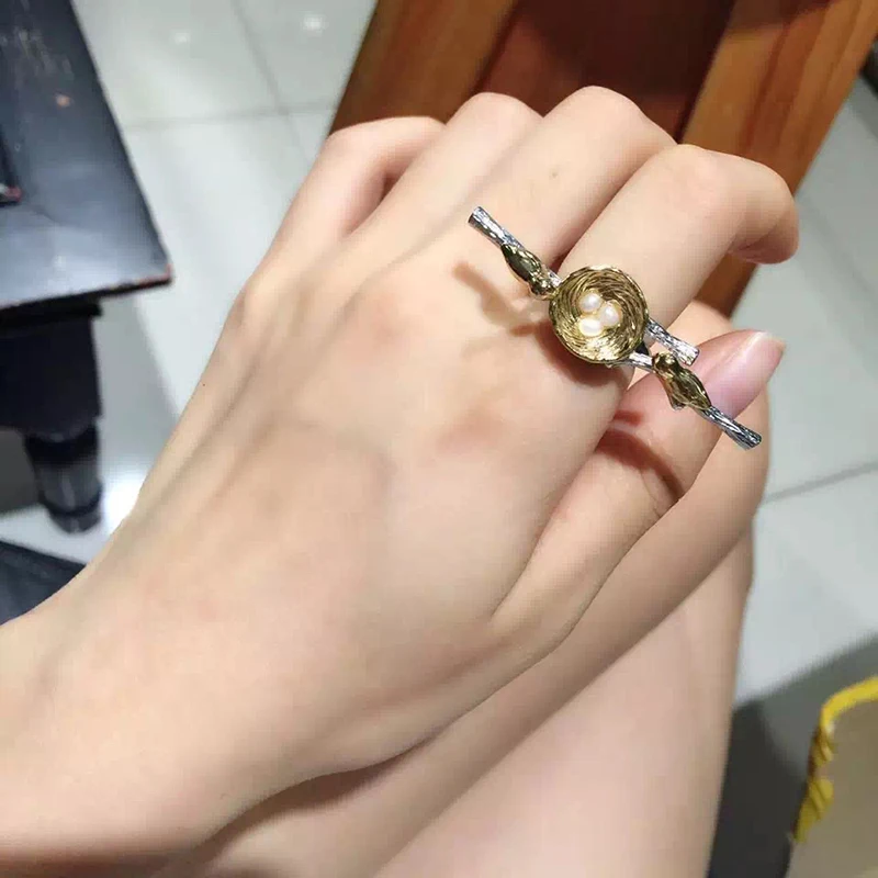 Бутик Amorita металлическая птица гнездо ветка дерева животных модные