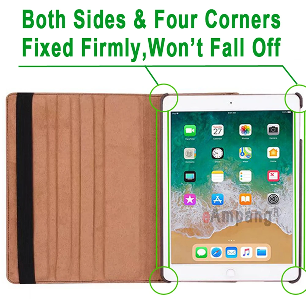 Модный чехол с рисунком для Apple iPad 9 7 2018 2017 6 6th 5 5th Generation Air 2 Air2 360 Вращающийся