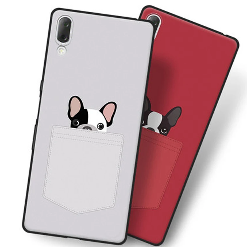 Чехол для Sony Xperia L3 мягкие силиконовые чехлы из ТПУ с рисунком животных