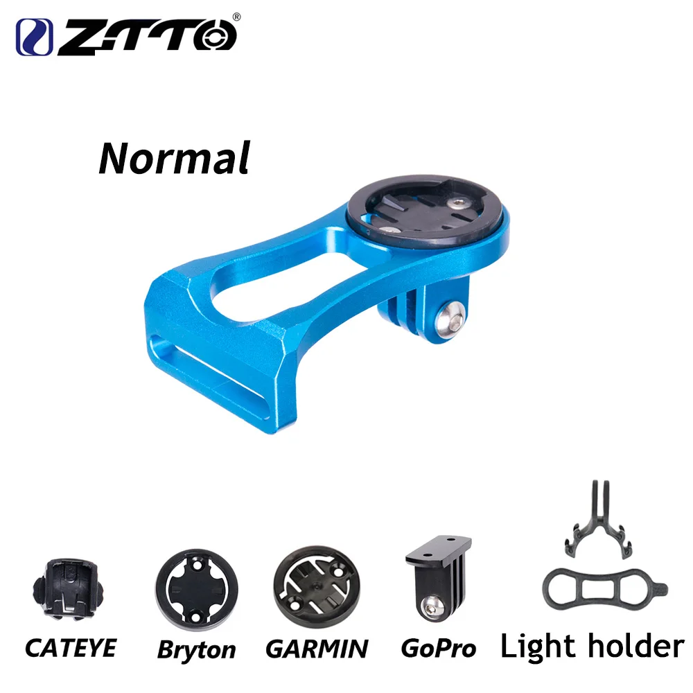 Normal-Blue ZTTO Запчасти для велосипеда MTB дорожный велосипед велосипедный компьютер держатель руля для GARMIN для CATEYE для GoPro б/у - Цвет: Normal-Blue