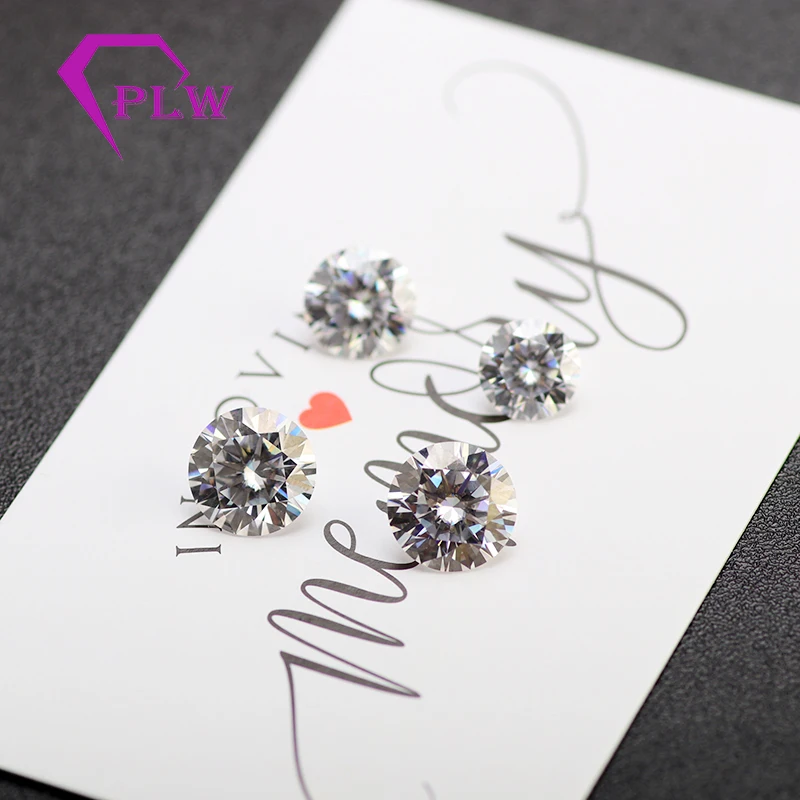 Включая сертификат 10 мм 4ct EF цвет белый VVS бриллиантовая огранка настоящий