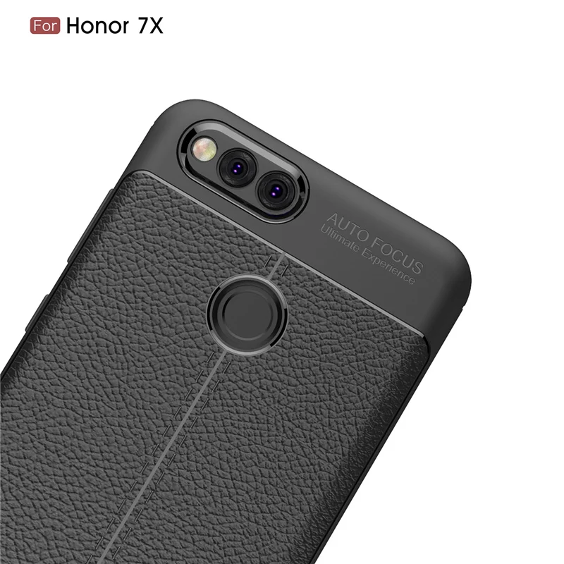Чехол для Huawei honor 7X BND L21 мягкий черный силиконовый Классический чехол в полоску
