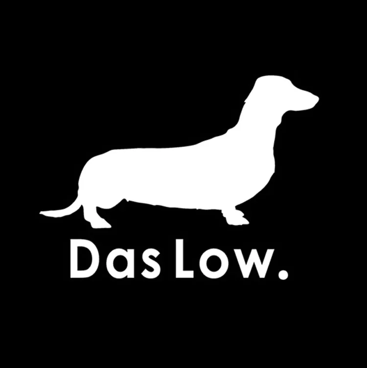 13*9 5 см DAS LOW. Смешное животное такса собака мотоцикл автомобиль наклейка Наклейка